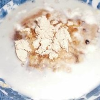 オートミール豆乳ヨーグルト黄な粉